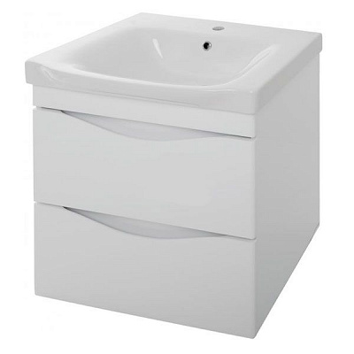 Тумба підвісна AM.PM білий глянець з умивальником Like 65 см