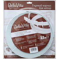 Карниз гнучкий Bella Vita B-11350SKIN одинарний укомплектований 350 см білий 