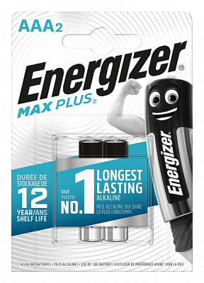 Батарейка Energizer Max Plus AAA (R03, 286) 2 шт. (E301321302) 