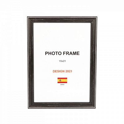Рамка для фото 1 фото 15x21 см графит темный 