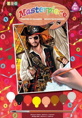 Розмальовка за номерами Sequin Art Painting By Numbers Junior Пірат SA1108