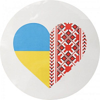 Наліпка TERRAPLUS Україна серце-вишиванка
