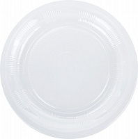 Тарелка пластиковая прозрачная 20,5 см 10 шт.