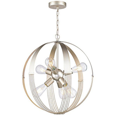 Люстра подвесная Victoria Lighting Mango/SP6 6x60 Вт E14 жемчужное серебро 