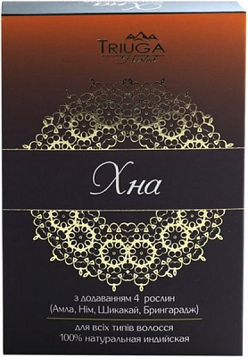 Хна Triuga Herbal Природная краска с добавлением 4-х натуральных растений коричневый