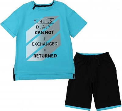 Костюм для мальчиков Фламинго р.98 бирюзовый-черный 868-417 