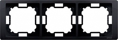 Рамка трехместная Simon Basic универсальная матовый графит BMRC3/28
