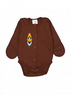 Боди детское унисекс Bambinelli Зайчонок в морковке р.62 кэмел 