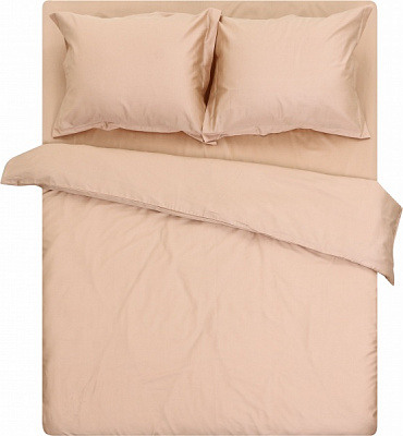 Комплект постельного белья Сатин Люкс евро песочный Homeline 