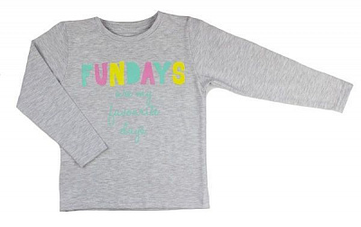 Реглан для девочки Luna Kids р.110 серый меланж 