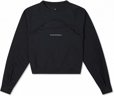 Футболка Converse Twisted Knits Cut Out Top 10022960-001 р.L чорний