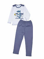 Пижама для мальчиков для мальчиков Luna Kids Акулы р.98–104 серый 0029 