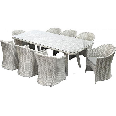 Комплект меблів Bella Vita Невада сірий 8 крісел