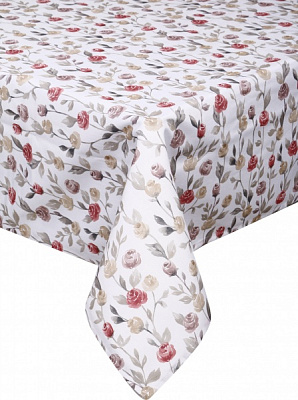 Скатертина Talasa 140x220 см білий із малюнком Luna