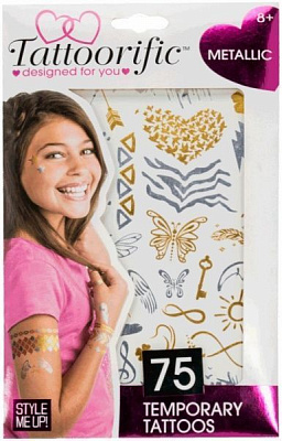 Набір наклейок-татуювань Wooky Style Me Up Металік 75 шт. 01160/01161