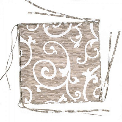 Подушка на стілець на табурет 35х35х2 бежева