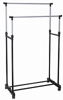 Держатель для одежды 800x420x950 (1650) мм двойной передвижной на колесах черный