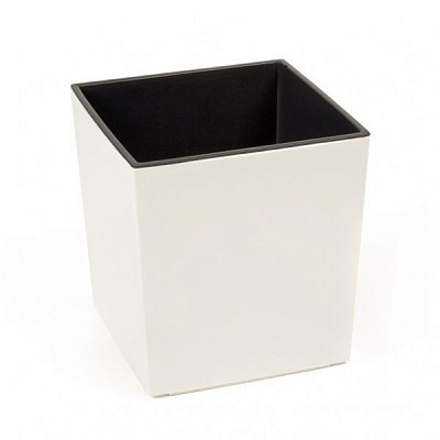 Горшок пластиковый Ламела Юка 250 квадратный 1,6 л кремовый 