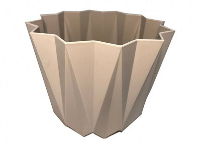 Горщик для квітів Elif Plastik Призма фігурний 2,25 л білий (475Б)