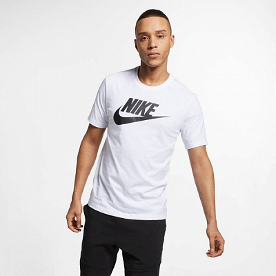Футболка Nike M NSW TEE ICON FUTURA AR5004-101 р.M белый