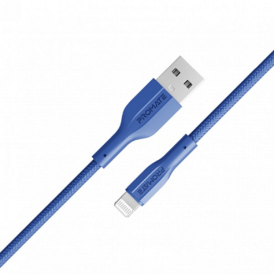 Кабель Promate xCord-Ai USB to Lightning 2А 1 м 1 м темно-синий (xcord-ai.navy) 
