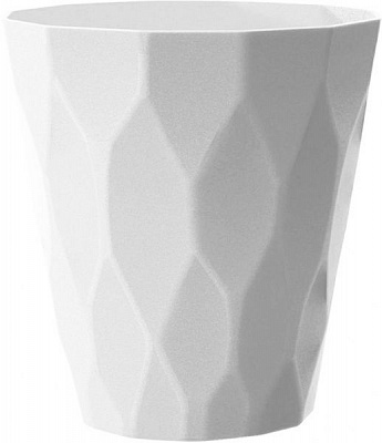 Кашпо пластиковое Prosperplast Rocka круглый 1,75л белый (70993-449) 