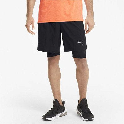 Шорты Puma RUN FAV WVN 2IN1 7' SHORT 52021701 р. XL черный