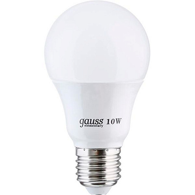 Лампа світлодіодна Gauss Elementary 2 шт./уп. 10 Вт A60 матова E27 220 В 4100 К 23220T