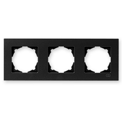 Рамка трехместная Gunsan Eqona горизонтальная черный 01 40 34 00 000 143