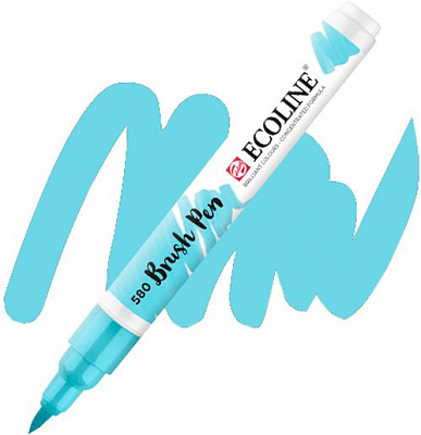 Маркер акварельний Ecoline Talens Brushpen 580 11505800 пастельно-синій