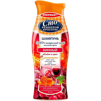 Шампунь Сто Рецептов Красоты Объем и цвет 380 мл