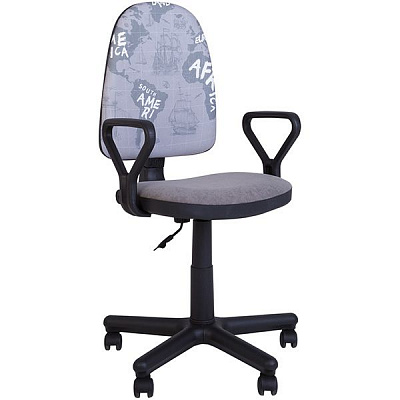 Крісло Nowy Styl SATURN GTP (CH) AB-10 TA біло-сірий