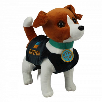 М'яка іграшка Копиця Патрон 28 см білий із коричневим 00114-72