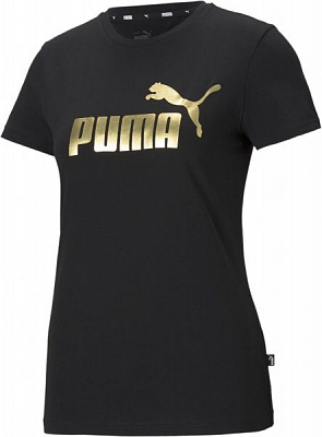 Футболка Puma ESS+ Metallic Logo Tee 58689001 р. XL чорний