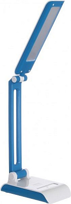 Настольная лампа офисная Divya LED аккумуляторная 3,5 Вт синий RE1027-2 