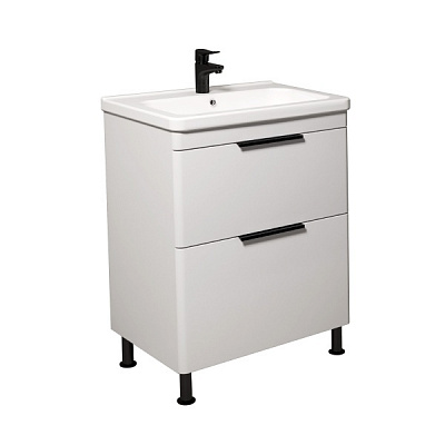 Тумба на ножках Мойдодыр Freya 60 с умывальником Creavit Ipek 60