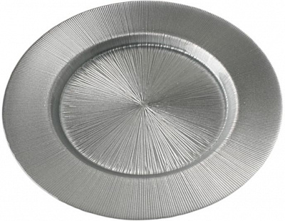 Блюдо Dekor Cam Focus 33 см серебряный