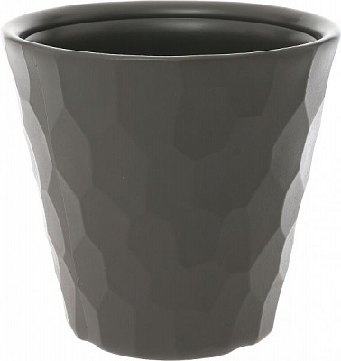 Горщик пластиковий Prosperplast Rocka круглий 19л сірий (71163-405)