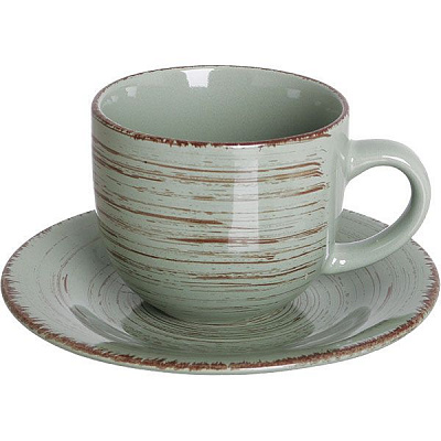 Чашка з блюдцем Antique Green 220 мл Bella Vita