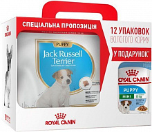 Корм Royal Canin для цуценят JACK RUSSEL PUPPY 3 кг + 12 паучів вологого корму MINI PUPPY 85 г