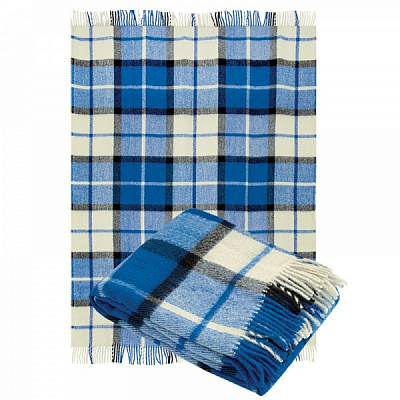 Плед напіввовняний 40/15 140x200 см синій Ярослав