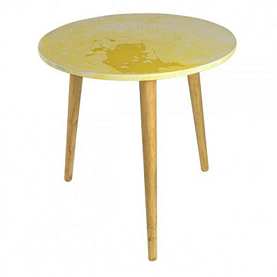 Стол журнальный Гелиос желтый 400x400мм Woodville 