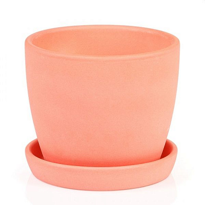 Горшок для цветов Сонет 13х12,5х1,0 ангоб круглый 1 л розовый 