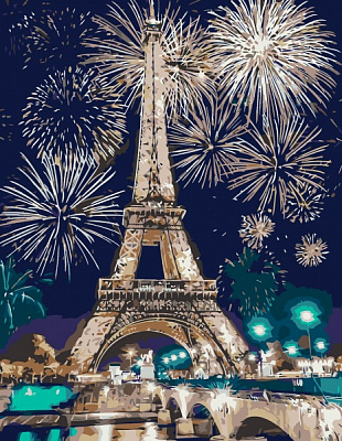 Набір, техніка акриловий живопис за номерами Казковий Париж 35х45 см Rosa Start