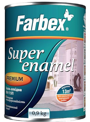 Эмаль Farbex алкидная ПФ-115П серебристый глянец 0.9кг
