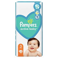 Подгузники Pampers Active Baby Размер 3 (6-10 кг) 54 шт.