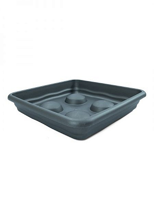 Поддон Terra 7838 38х38 см квадратный антрацит 