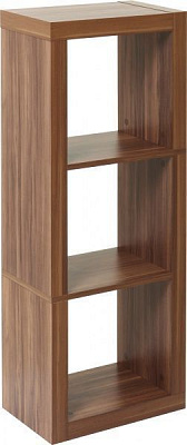 Стеллаж двухсторонний Inteo Кубус МИКС 1х3 438x1146x290 мм орех 