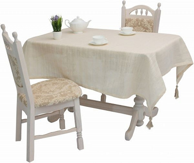 Скатерть с кистями 140x140 см Галерея льна 