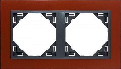 Рамка двухместная Efapel ANIMATO Logus универсальная металлик оранжевый 90920 TTS